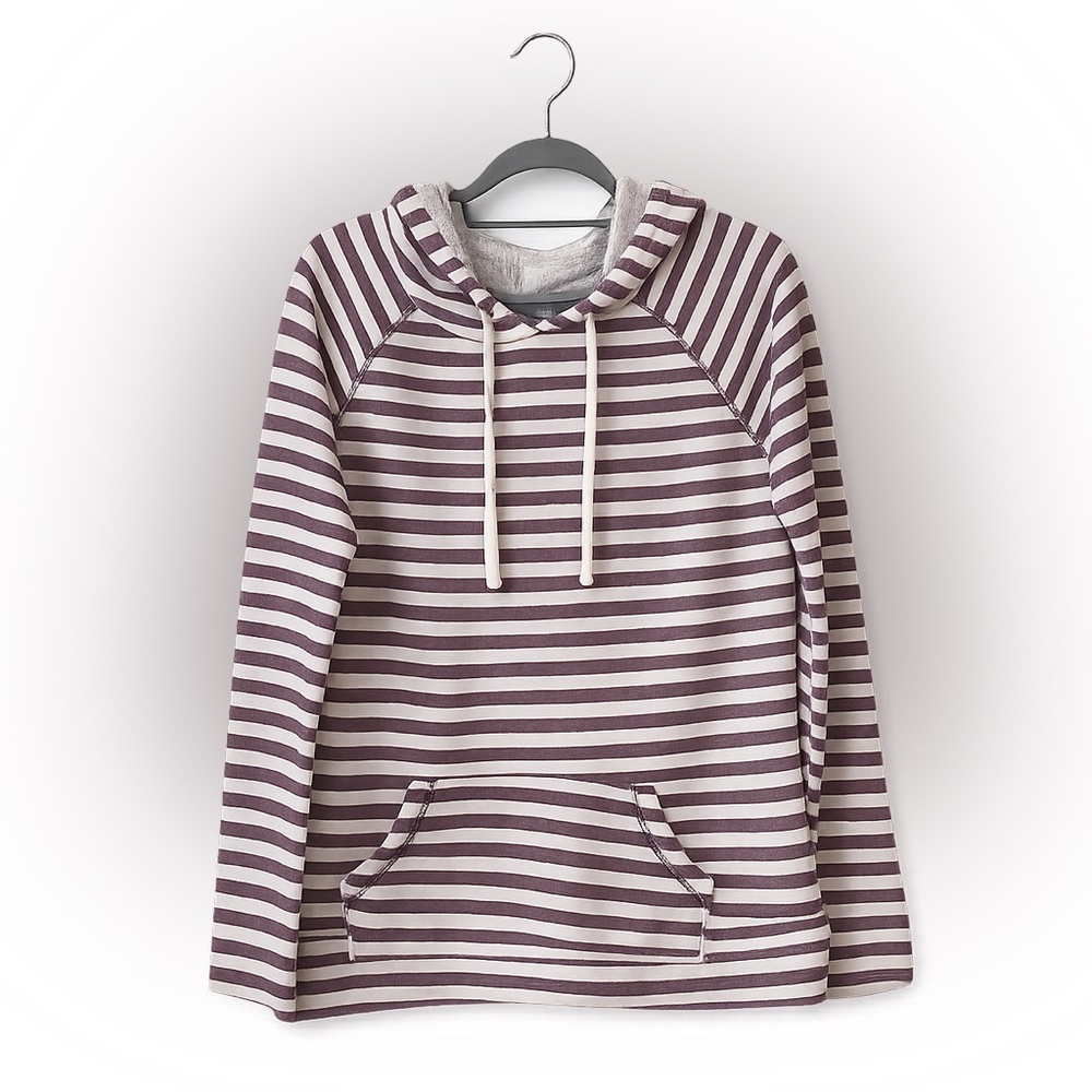 BLUE CRUSH | Terrycloth Striped Hoodie with Drawstrings